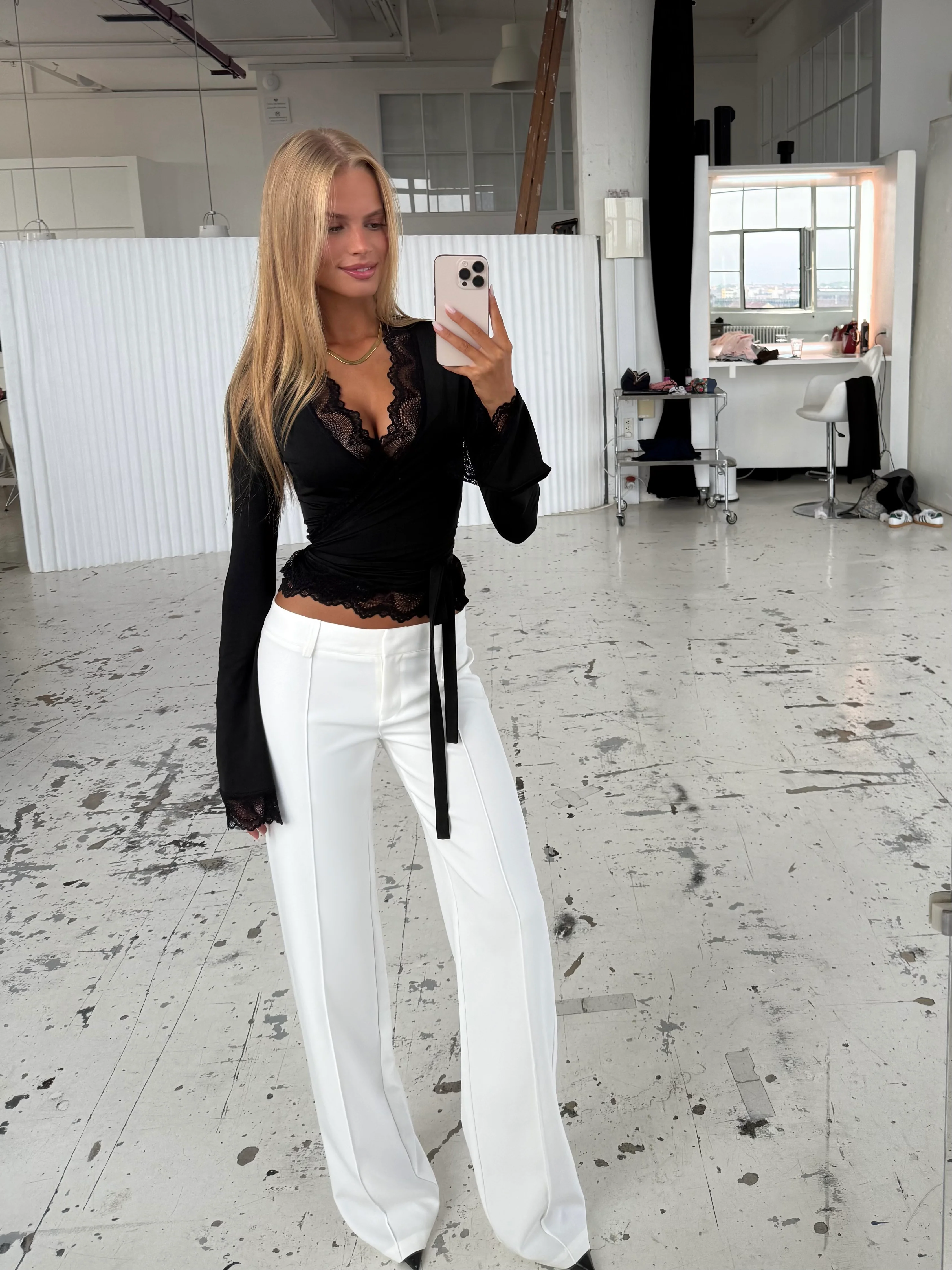 New Ballerina Basic Lace Top – black - Image 3