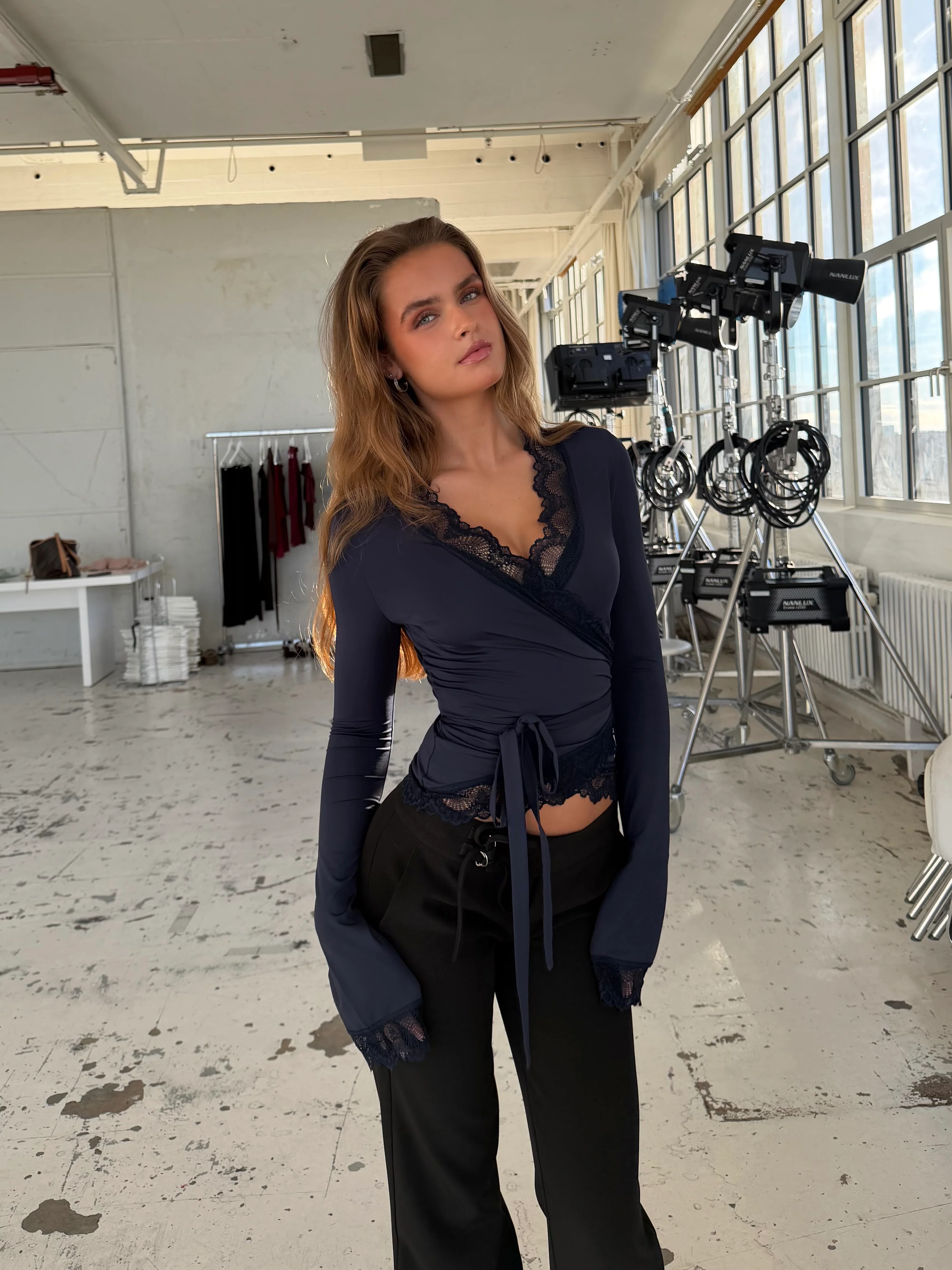 New Ballerina Basic Lace Top – Dark blue - Image 5