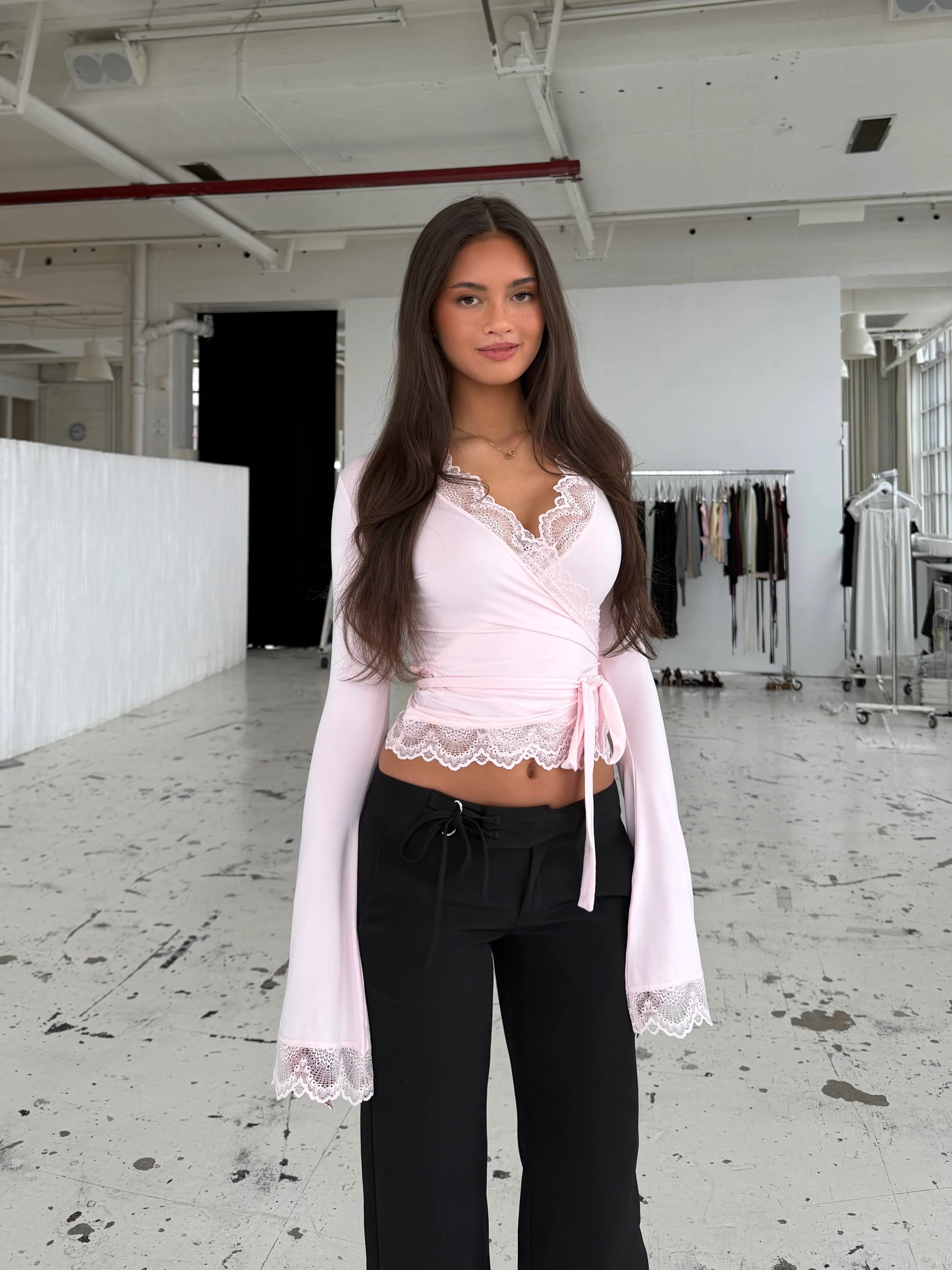 New Ballerina Basic Lace Top – Pink - Image 5