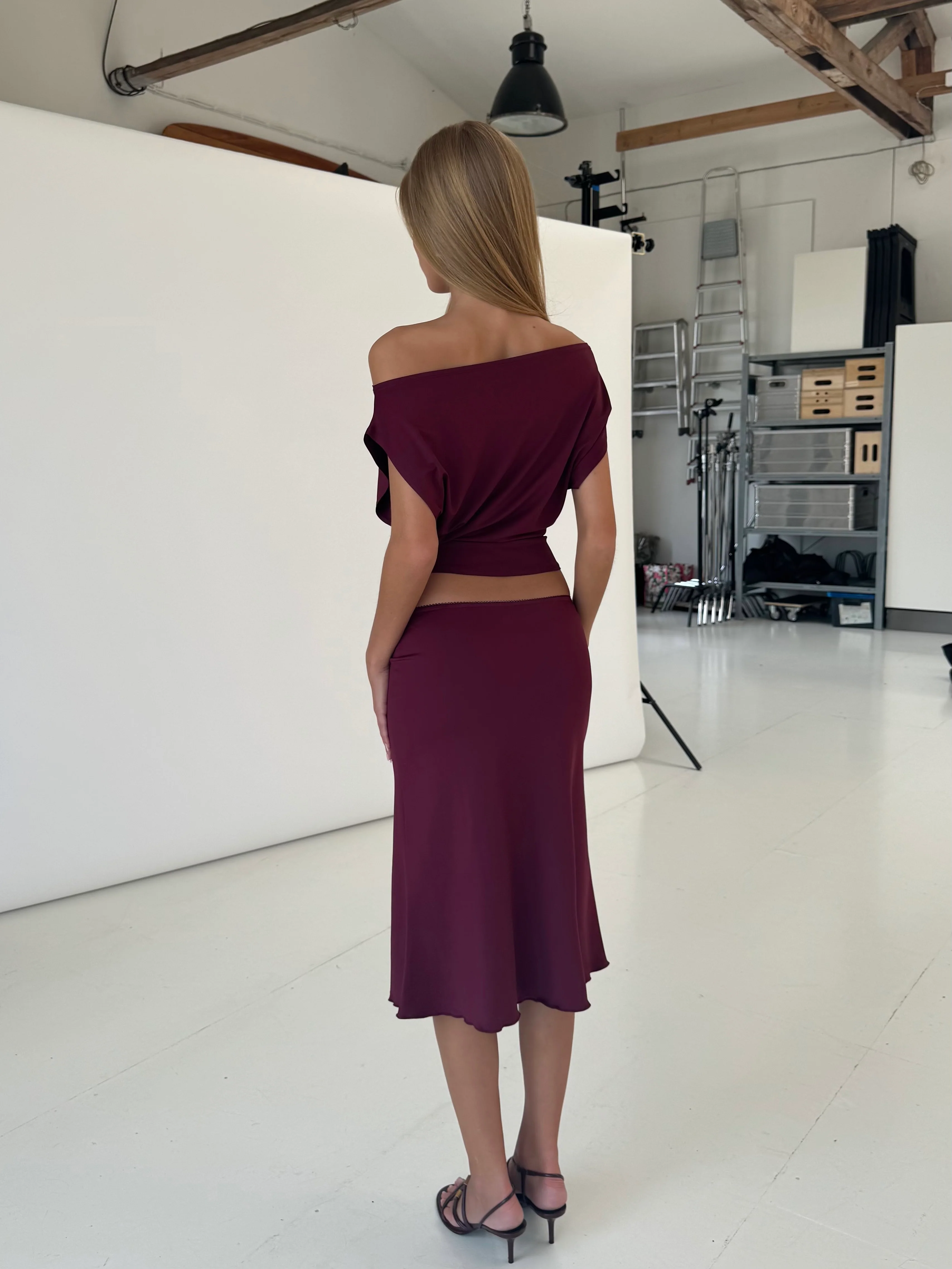 Hera basic top - burgundy - Image 3