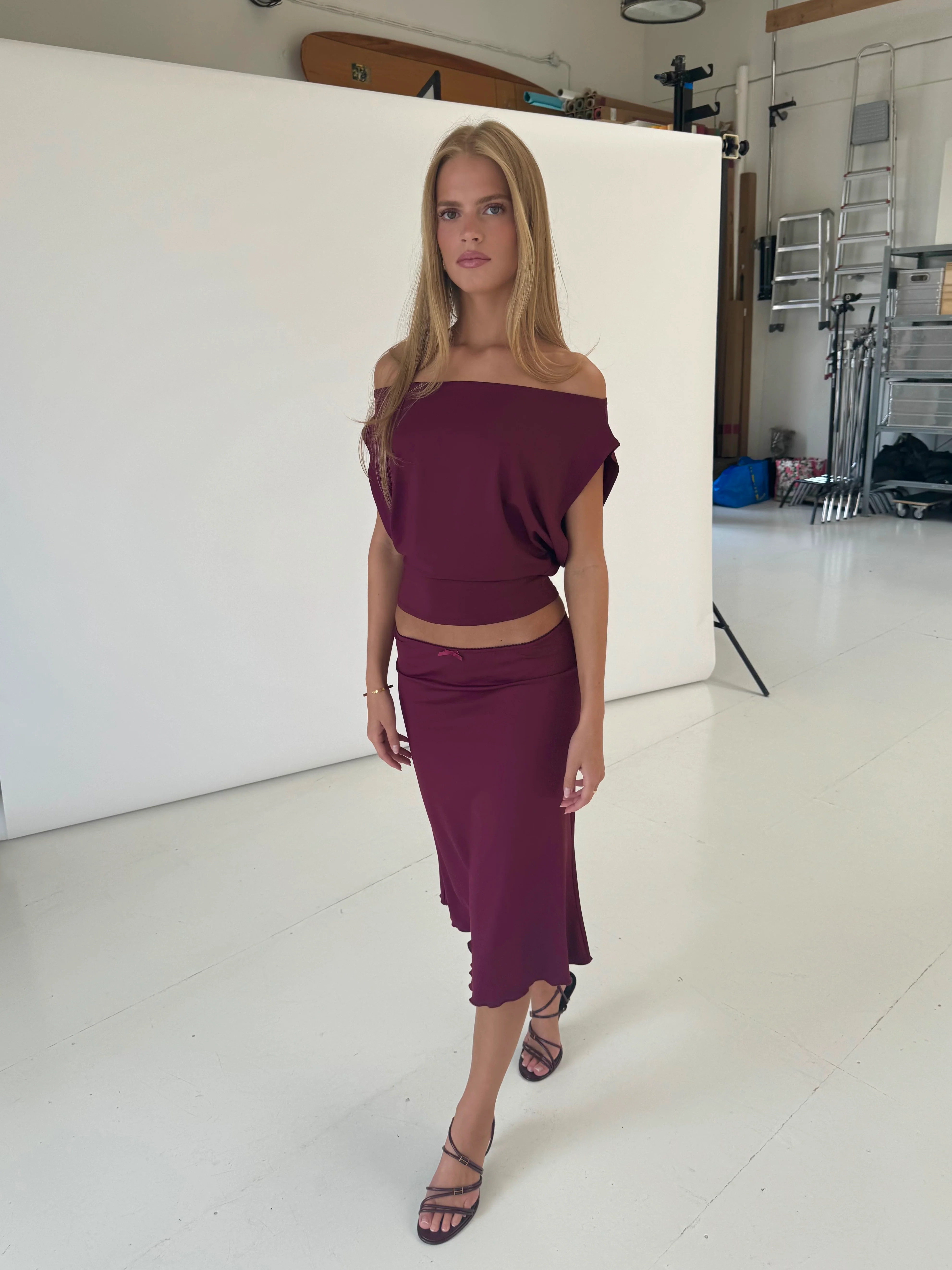 Hera basic top - burgundy - Image 5